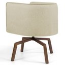 Ver imagem 3 de Kit 2 Poltronas Decorativas Base Ka Madeira Betina C-129 Linho Bege - Domi