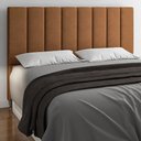 Ver imagem 1 de Cabeceira para Cama Box Casal 140cm Cory Courino Caramelo - Sallar Home