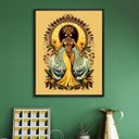Ver imagem 2 de Quadro Decorativo Oxum - Rainha Água Doce 60x48cm:madeira Preta