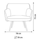 Ver imagem 5 de Poltrona Decorativa Jade Pés Alumínio Metalizado C-416 Corano Tressê Linho Cinza Escuro - Domi
