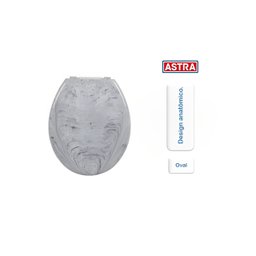 Assento Oval Tampa Vaso Sanitário Universal Efeito Mármore Astra - 1