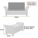 Ver imagem 2 de Puff Baú 160cm Charles Courino Cinza - Sallar Home