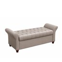 Ver imagem 1 de Puff Baú 160cm Charles Courino Cinza - Sallar Home