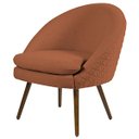 Ver imagem 1 de Poltrona Decorativa Sala de Estar Pés Palito Rafa B-235 Veludo Laranja - Domi