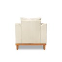 Ver imagem 5 de Poltrona Confortavel Viena Suede Bege - Madeira Prima Deccor