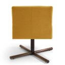Ver imagem 3 de Poltrona Decorativa Sala de Estar Giratória Base Xis Madeira Angel B-279 Veludo Amarelo - Domi