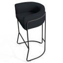 Ver imagem 3 de Kit 3 Banquetas Decorativas Base Aço Preto Betina C-05 Corano Black - Domi