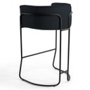 Ver imagem 5 de Kit 3 Banquetas Decorativas Base Aço Preto Betina C-05 Corano Black - Domi