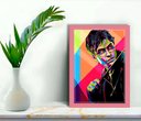 Ver imagem 1 de Quadro Decorativo Harry Pop Art + Vidro 33x25 Sala Estudio:rosa