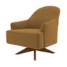 Poltrona Giratória 73cm Epic Veludo Mostarda - Sallar Home - 7