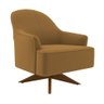 Poltrona Giratória 73cm Epic Veludo Mostarda - Sallar Home - 1