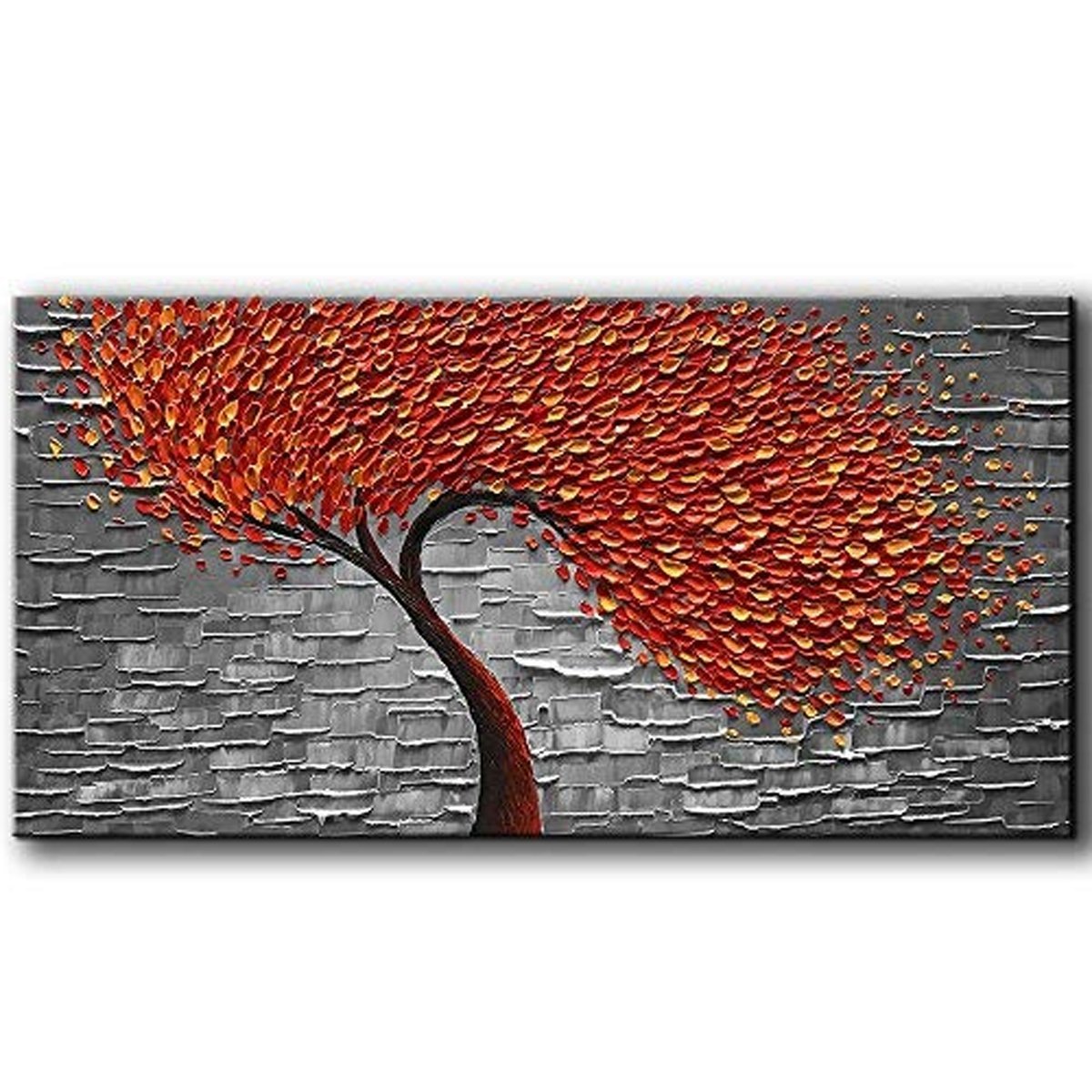 Quadro Pintura Tela claramente brancas visitas Quarto 5290: 60cm (A) x 120cm (L) - 2