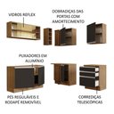 Ver imagem 5 de Armário de Cozinha Completa de Canto 329cm Rustic Preto Glamy Madesa 02