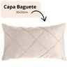 Capa Almofada Veludo Retangular Baguete 30x50 - Bege - 2