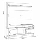 Ver imagem 4 de Estante Painel para Tv 60 Pol 160cm Mafra B01 Cinamomo Off White - Lyam Decor