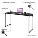 Ver imagem 3 de Mesa de Escritório Escrivaninha 135cm Dynamica Industrial C08 Preto Ônix - Mpozenato