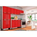 Ver imagem 5 de Balcão de Cozinha Colors 6114 3 Portas e 2 Gavetas c/Tampo Branco/Vermelho - Bertolini