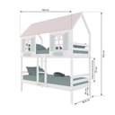 Ver imagem 3 de Beliche Casinha Bela - Madeira Maciça Branco/rosa/verde | Housin