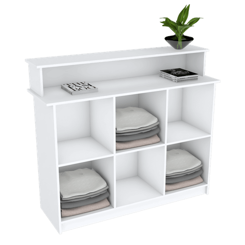 BALCÃO COM NICHOS ORGANIZADOR LOJA M449.B (CAIXA, LOJA, VALET) MUNDI MOVEIS