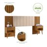 Cabeceira Queen Extensivel Estofada com Mesa de Cabeceira Zara Shop Jm Camaru - 4