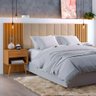 Cabeceira Queen Extensivel Estofada com Mesa de Cabeceira Zara Shop Jm Camaru - 1