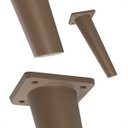 Ver imagem 4 de Kit 4 Pés para Moveis Cozinha Quarto Sala Anti-umidade Retro:bege Escuro