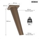 Ver imagem 5 de Kit 4 Pés para Moveis Cozinha Quarto Sala Anti-umidade Retro:bege Escuro