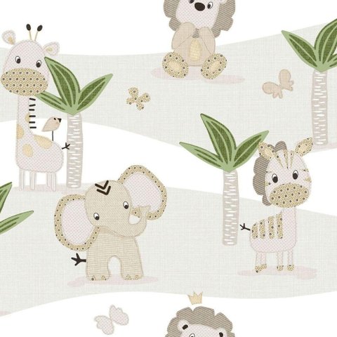 Papel de Parede Mondo Baby Wild Safari 13048 - Rolo 10m X 0,53m