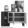Balcão Aparador Buffet Bells 3 Portas N02 Ypê/Off White - 4