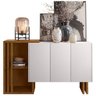 Balcão Aparador Buffet Bells 3 Portas N02 Ypê/Off White - 1