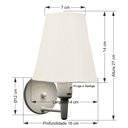 Ver imagem 2 de Arandela Cone Md-2013 Branco C- Inter Liga e Desl Cúpula em Tecido Branco - Bivolt