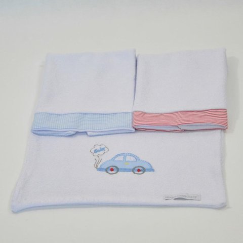 Pano de Boca Esponjinha Carro Azul