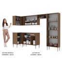 Ver imagem 6 de Armário de Cozinha Completa de Canto 353cm Rustic/Branco Emilly Sun Madesa 01