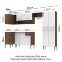 Ver imagem 4 de Armário de Cozinha Completa de Canto 353cm Rustic/Branco Emilly Sun Madesa 01
