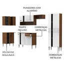 Ver imagem 5 de Armário de Cozinha Completa de Canto 353cm Rustic/Branco Emilly Sun Madesa 01