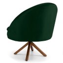 Ver imagem 6 de Poltrona Decorativa Sala de Estar Base Giromad Madeira Rafa B-303 Veludo Verde Musgo - Domi