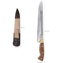 Ver imagem 2 de Facão Faca N 10 Aço Carbono Cabo Madeira Nobre Bainha Couro