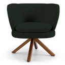 Ver imagem 2 de Poltrona Decorativa Sala de Estar Melissa Base Giromad Giratória B-303 Veludo Verde Musgo - Domi