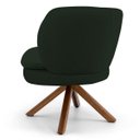 Ver imagem 3 de Poltrona Decorativa Sala de Estar Melissa Base Giromad Giratória B-303 Veludo Verde Musgo - Domi