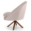 Ver imagem 3 de Kit 2 Poltronas Decorativas Giratórias Base Giromad Madeira Rafa B-309 Veludo Bege - Domi