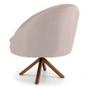 Ver imagem 6 de Kit 2 Poltronas Decorativas Giratórias Base Giromad Madeira Rafa B-309 Veludo Bege - Domi