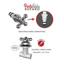 Ver imagem 2 de Reparo para Registro de Pressão Abertura Rotativa Linha Porto Belo Cor Cromado Durín