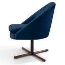 Ver imagem 3 de Poltrona Decorativa Sala de Estar Base Xis Madeira Rafa B-304 Veludo Azul Marinho - Domi