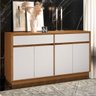 Balcão Aparador Buffet 4 Portas 2 Gavetas 100% MDF Anne N02 Ypê/Off White - 2