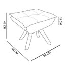 Ver imagem 5 de Kit 2 Poltronas Decorativas Base Giratória Giromad com Puff Opla Suede Grafite - Ibiza