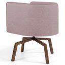 Ver imagem 3 de Kit 2 Poltronas Decorativas Base Ka Madeira Betina B-305 Veludo Rosê - Domi
