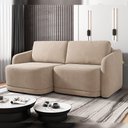 Ver imagem 2 de Sofá Cama para Sala de Estar 2 Lugares 176cm Montserrat K01 Veludo Bege - Lyam Decor
