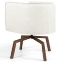 Ver imagem 3 de Kit 2 Poltronas Decorativas Base Ka Madeira Betina B-309 Veludo Bege - Domi