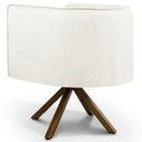 Ver imagem 3 de Kit 2 Poltronas Decorativas Base Giromad Madeira Betina B-309 Veludo Bege - Domi