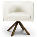 Ver imagem 2 de Kit 2 Poltronas Decorativas Base Giromad Madeira Betina B-309 Veludo Bege - Domi